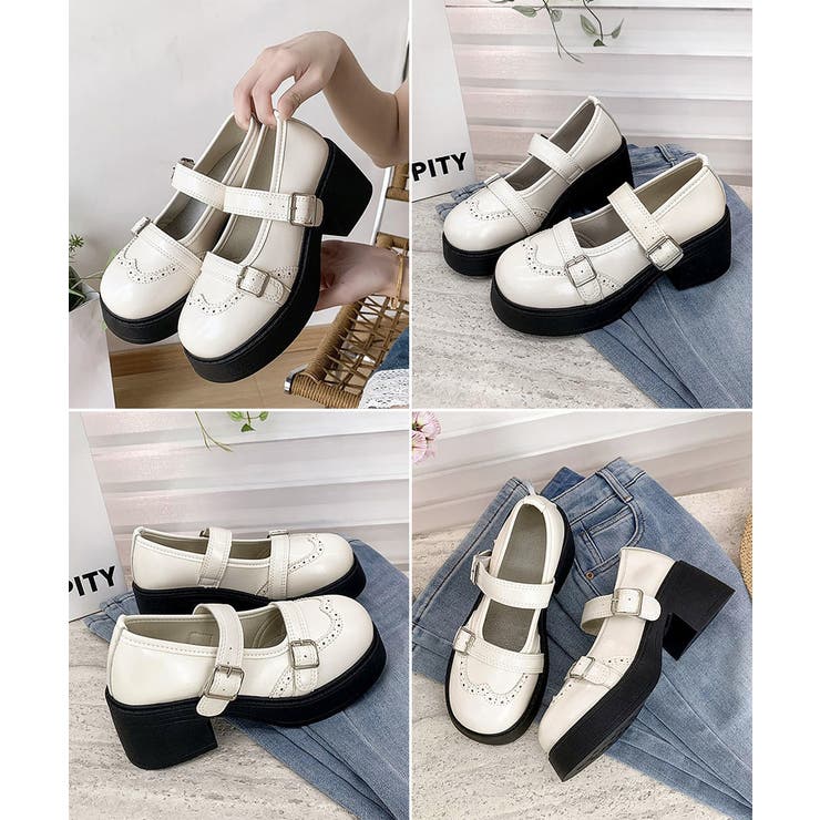 クラシカルストラップローファー バレエコアガーリーシューズ量産型 韓国風美脚見え… | SUNSHINE CLOSET | 詳細画像16 