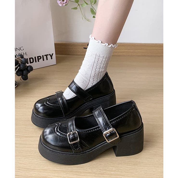 クラシカルストラップローファー バレエコアガーリーシューズ量産型 韓国風美脚見え… | SUNSHINE CLOSET | 詳細画像2 