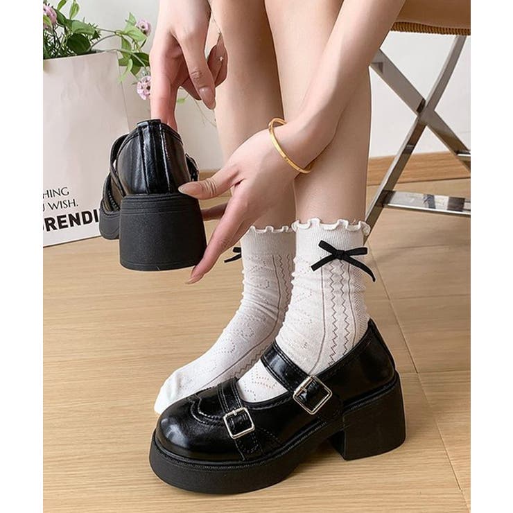 クラシカルストラップローファー バレエコアガーリーシューズ量産型 韓国風美脚見え… | SUNSHINE CLOSET | 詳細画像5 