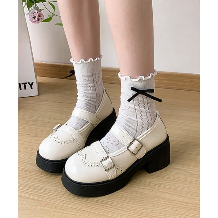 クラシカルストラップローファー バレエコアガーリーシューズ量産型 韓国風美脚見え… | SUNSHINE CLOSET | 詳細画像6 