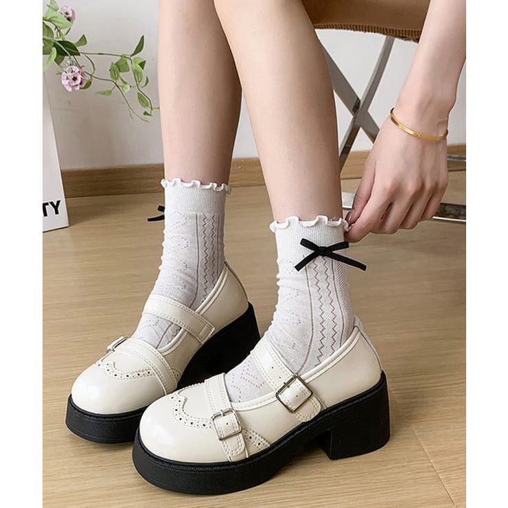 クラシカルストラップローファー バレエコアガーリーシューズ量産型 韓国風美脚見え… | SUNSHINE CLOSET | 詳細画像7 