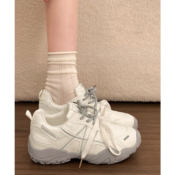 ボリュームソールスニーカー 歩きやすいスタイルアップシューズ 軽量ダッドスニーカ… | SUNSHINE CLOSET | 詳細画像1 