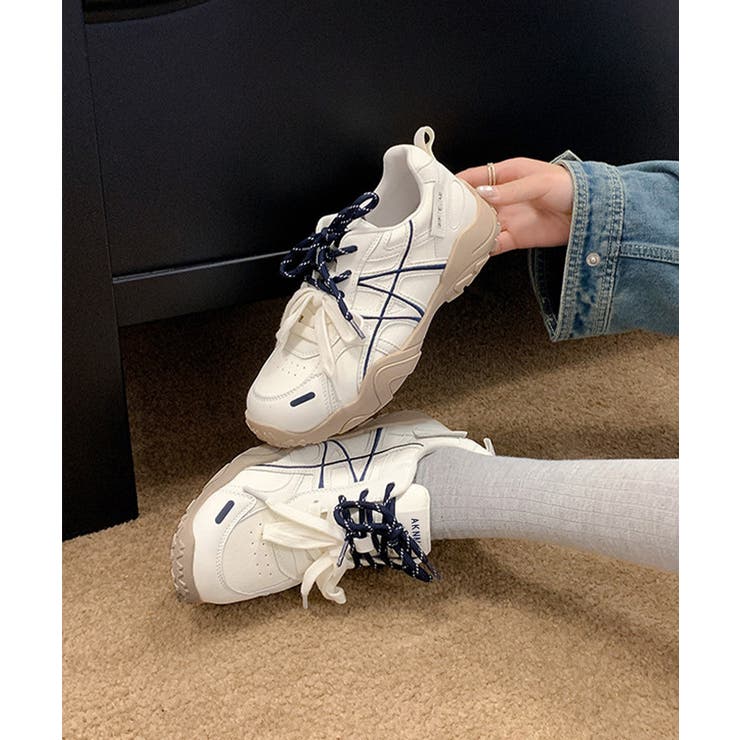 ボリュームソールスニーカー 歩きやすいスタイルアップシューズ 軽量ダッドスニーカ… | SUNSHINE CLOSET | 詳細画像5 