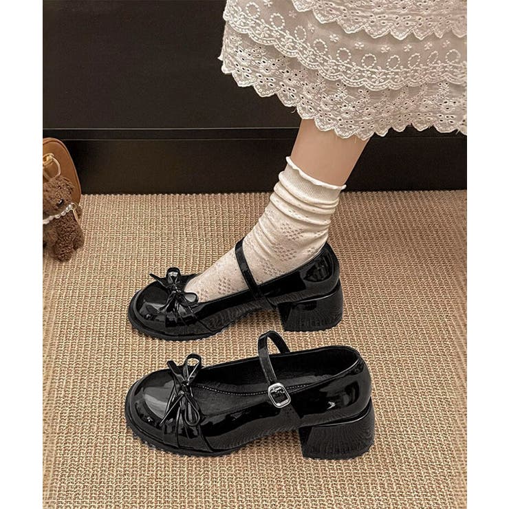 レディースチャンキーヒールバレエコアシューズ ストラップローファ韓国風 メアリー… | SUNSHINE CLOSET | 詳細画像13 