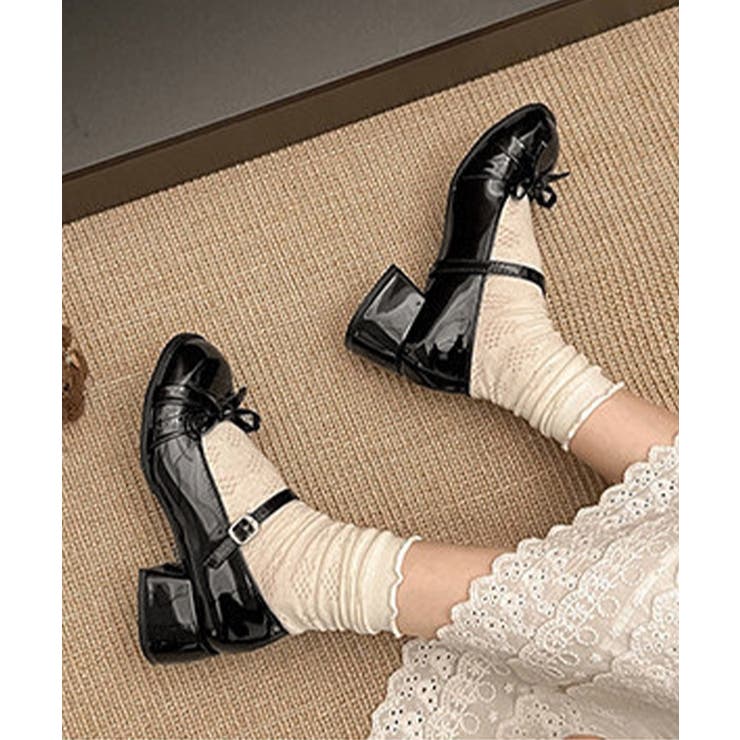 レディースチャンキーヒールバレエコアシューズ ストラップローファ韓国風 メアリー… | SUNSHINE CLOSET | 詳細画像15 
