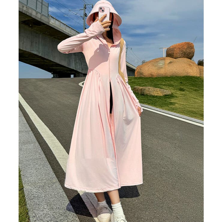 UVウェアラッシュパーカー サンバイザー付き パーカーワンピ | SUNSHINE CLOSET | 詳細画像14 