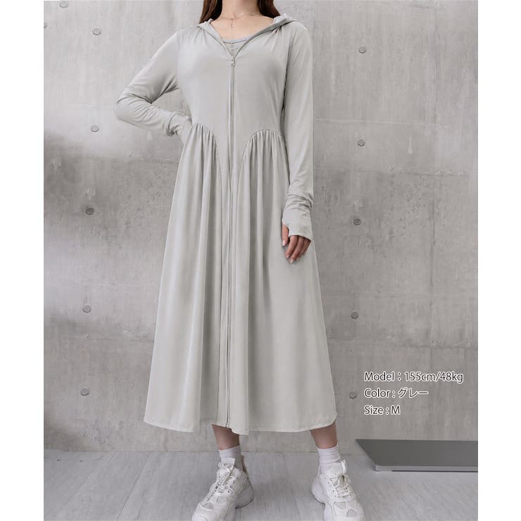 UVウェアラッシュパーカー サンバイザー付き パーカーワンピ | SUNSHINE CLOSET | 詳細画像28 