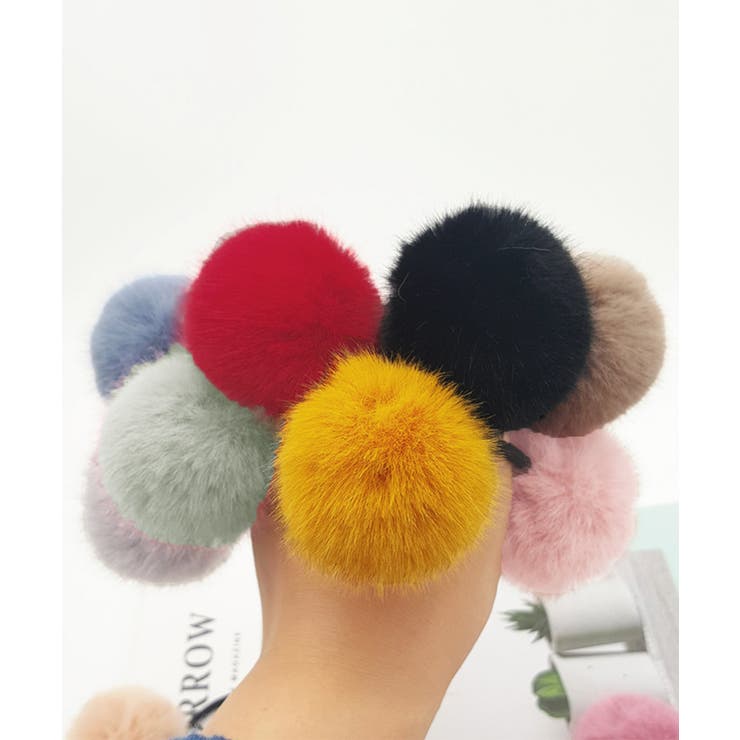 レディースふわふわ可愛い髪飾りモコモコボリュームファーポニー 秋冬トレンド ワン… | SUNSHINE CLOSET | 詳細画像10 