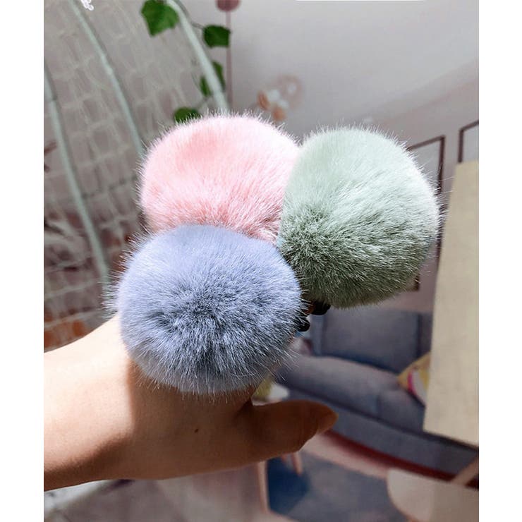 レディースふわふわ可愛い髪飾りモコモコボリュームファーポニー 秋冬トレンド ワン… | SUNSHINE CLOSET | 詳細画像7 