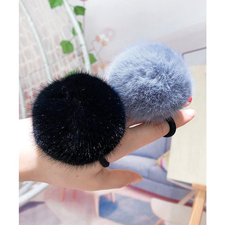レディースふわふわ可愛い髪飾りモコモコボリュームファーポニー 秋冬トレンド ワン… | SUNSHINE CLOSET | 詳細画像8 