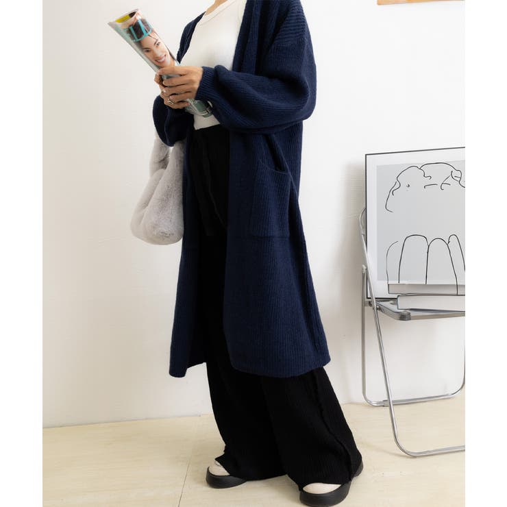 サイドフリンジ リブニットパンツ 暖かい | SUNSHINE CLOSET | 詳細画像17 