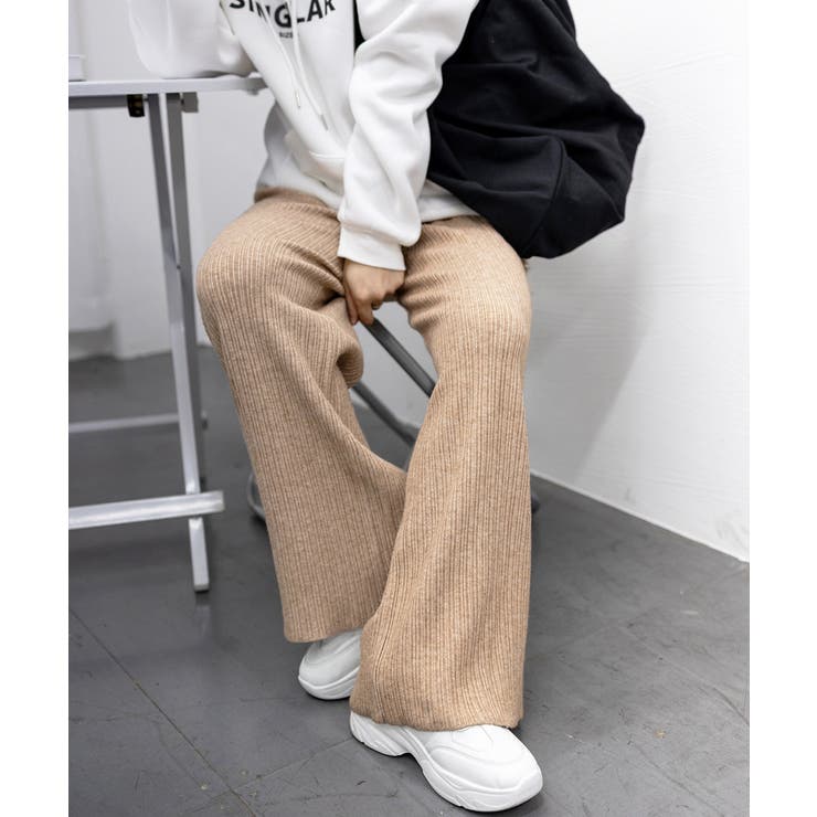 サイドフリンジ リブニットパンツ 暖かい | SUNSHINE CLOSET | 詳細画像18 