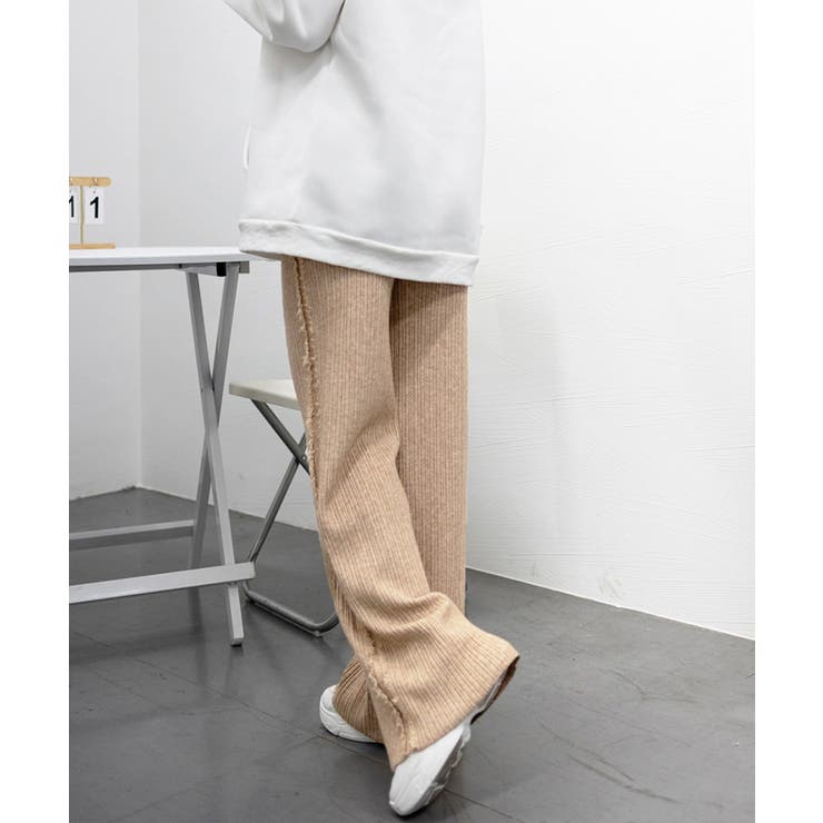 サイドフリンジ リブニットパンツ 暖かい | SUNSHINE CLOSET | 詳細画像20 