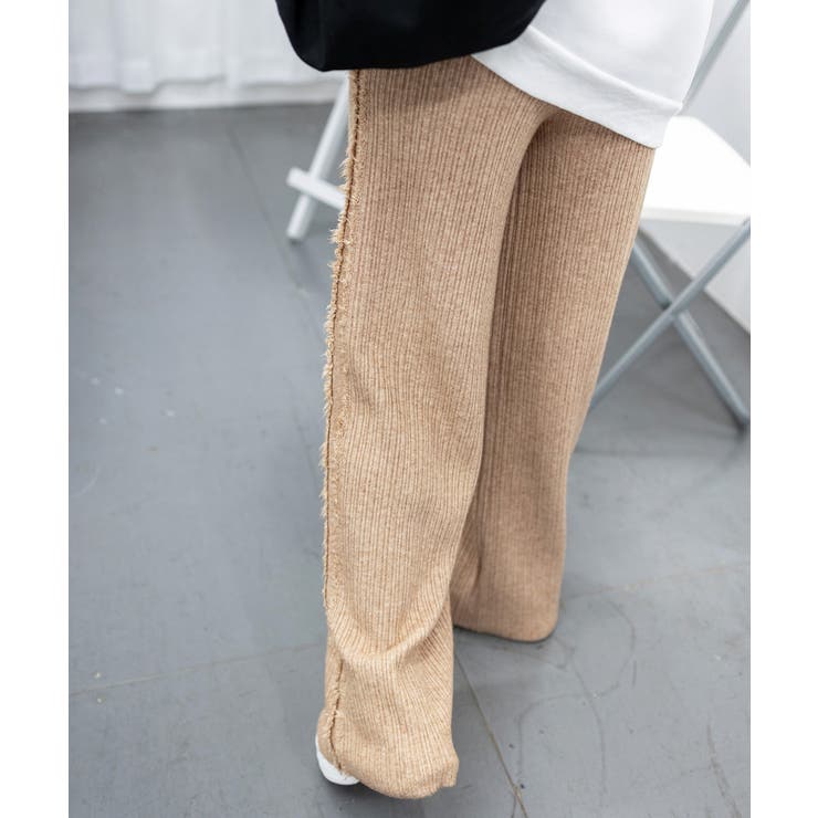 サイドフリンジ リブニットパンツ 暖かい | SUNSHINE CLOSET | 詳細画像21 