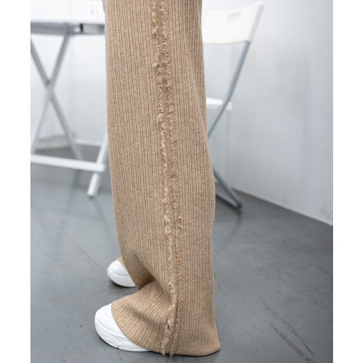 サイドフリンジ リブニットパンツ 暖かい | SUNSHINE CLOSET | 詳細画像22 