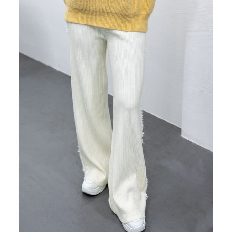 サイドフリンジ リブニットパンツ 暖かい | SUNSHINE CLOSET | 詳細画像28 