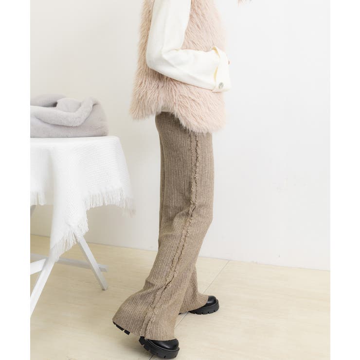 サイドフリンジ リブニットパンツ 暖かい | SUNSHINE CLOSET | 詳細画像33 