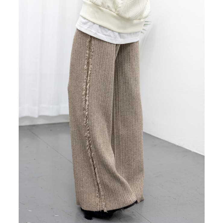 サイドフリンジ リブニットパンツ 暖かい | SUNSHINE CLOSET | 詳細画像36 