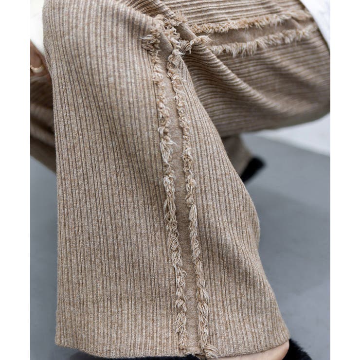 サイドフリンジ リブニットパンツ 暖かい | SUNSHINE CLOSET | 詳細画像38 