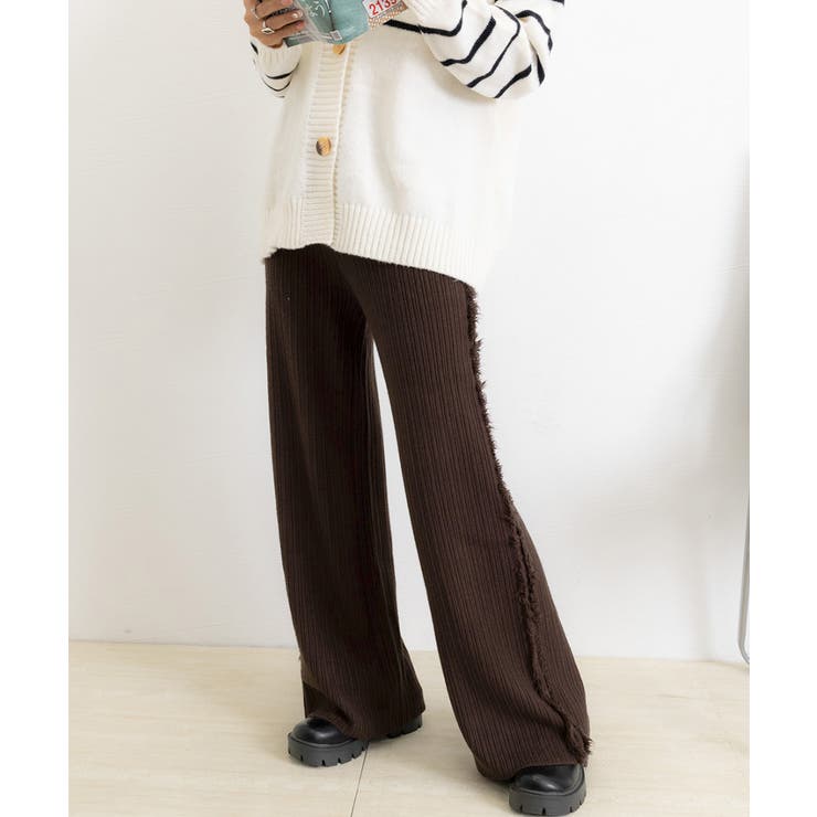 サイドフリンジ リブニットパンツ 暖かい | SUNSHINE CLOSET | 詳細画像39 