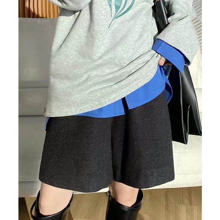 ウール風ハーフパンツ５分丈ワイドパンツ | SUNSHINE CLOSET | 詳細画像10 