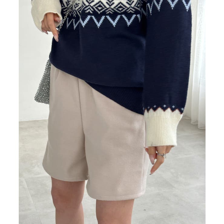 ウール風ハーフパンツ５分丈ワイドパンツ | SUNSHINE CLOSET | 詳細画像13 