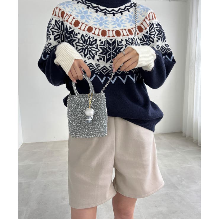 ウール風ハーフパンツ５分丈ワイドパンツ | SUNSHINE CLOSET | 詳細画像14 