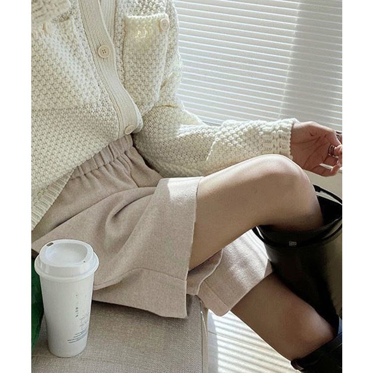 ウール風ハーフパンツ５分丈ワイドパンツ | SUNSHINE CLOSET | 詳細画像5 