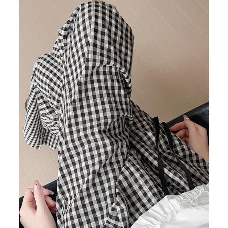 可愛い格子柄ロングパンツレディース 体型カバーパンツカジュアルきれいめ イージー… | SUNSHINE CLOSET | 詳細画像8 