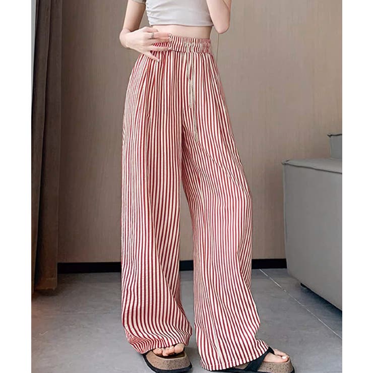 ストライプセミワイドパンツ ハイウエスト | SUNSHINE CLOSET | 詳細画像10 