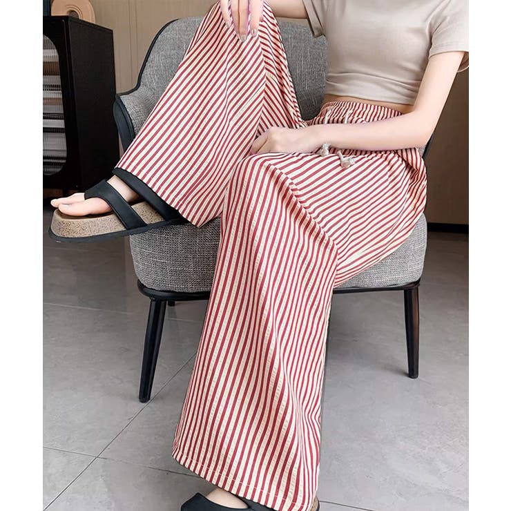 ストライプセミワイドパンツ ハイウエスト | SUNSHINE CLOSET | 詳細画像11 