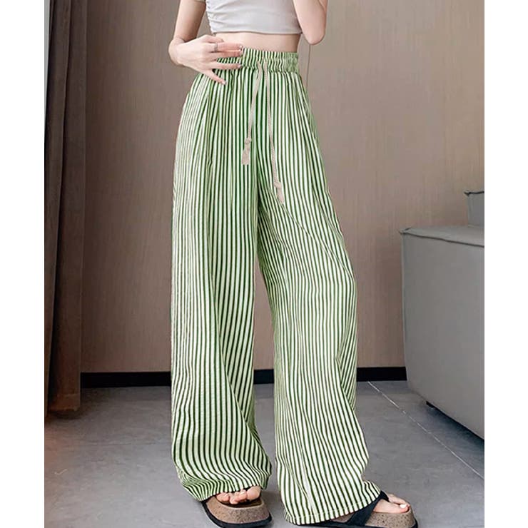 ストライプセミワイドパンツ ハイウエスト | SUNSHINE CLOSET | 詳細画像12 