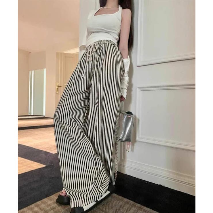 ストライプセミワイドパンツ ハイウエスト | SUNSHINE CLOSET | 詳細画像14 