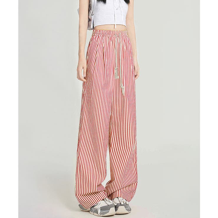 ストライプセミワイドパンツ ハイウエスト | SUNSHINE CLOSET | 詳細画像21 