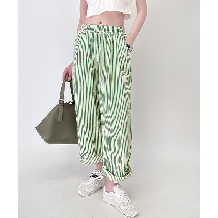 ストライプセミワイドパンツ ハイウエスト | SUNSHINE CLOSET | 詳細画像23 