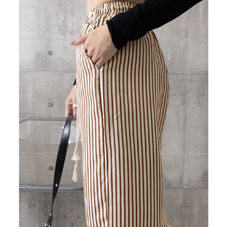 ストライプセミワイドパンツ ハイウエスト | SUNSHINE CLOSET | 詳細画像28 