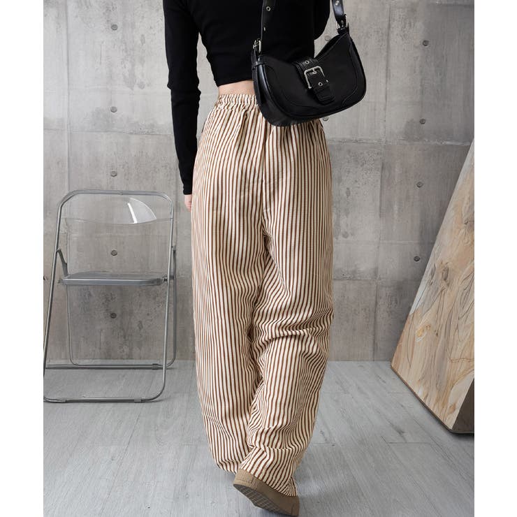 ストライプセミワイドパンツ ハイウエスト | SUNSHINE CLOSET | 詳細画像29 