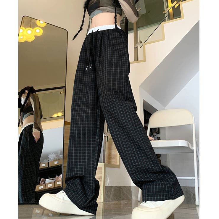 カジュアルイージーパンツ レディース レトロ風ストレートパンツ | SUNSHINE CLOSET | 詳細画像10 