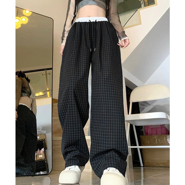 カジュアルイージーパンツ レディース レトロ風ストレートパンツ | SUNSHINE CLOSET | 詳細画像11 