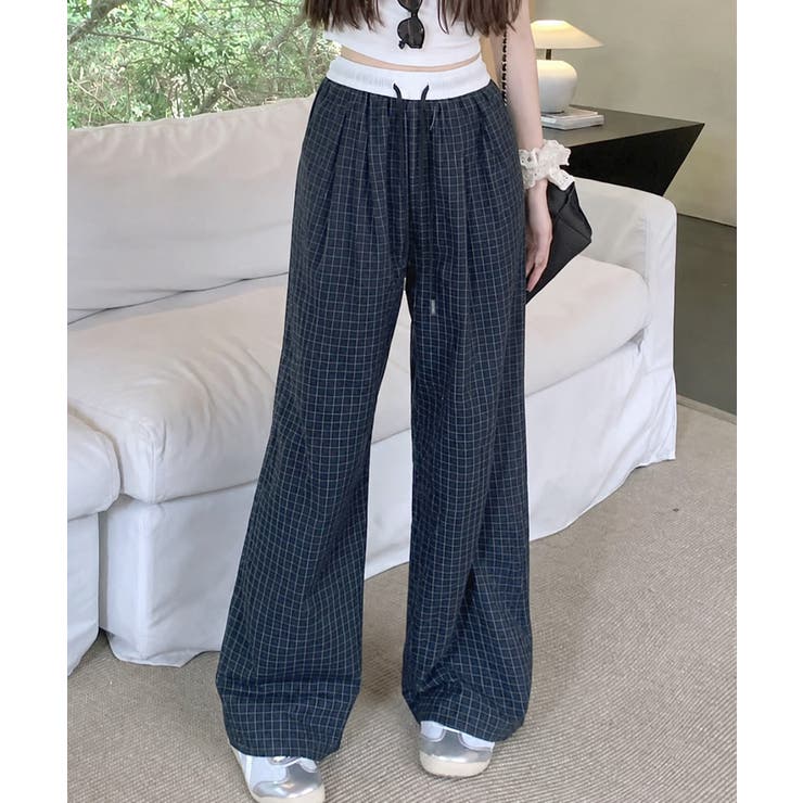 カジュアルイージーパンツ レディース レトロ風ストレートパンツ | SUNSHINE CLOSET | 詳細画像14 