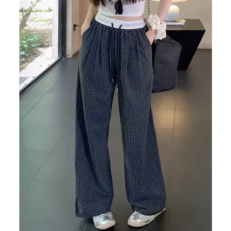 カジュアルイージーパンツ レディース レトロ風ストレートパンツ | SUNSHINE CLOSET | 詳細画像15 