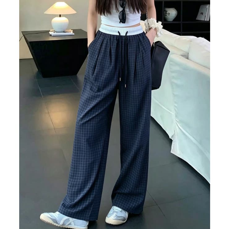カジュアルイージーパンツ レディース レトロ風ストレートパンツ | SUNSHINE CLOSET | 詳細画像16 