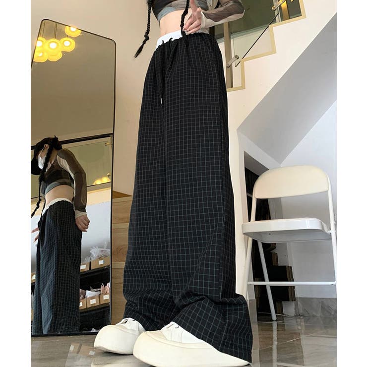 カジュアルイージーパンツ レディース レトロ風ストレートパンツ | SUNSHINE CLOSET | 詳細画像9 