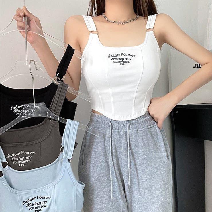 カップ付き タンクトップ ショート丈韓国 | SUNSHINE CLOSET | 詳細画像8 