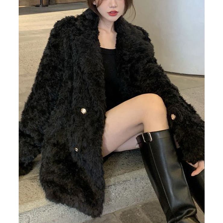 レディース フェミニン暖かボアジャケット きれいめフェイクファーコート | SUNSHINE CLOSET | 詳細画像1 
