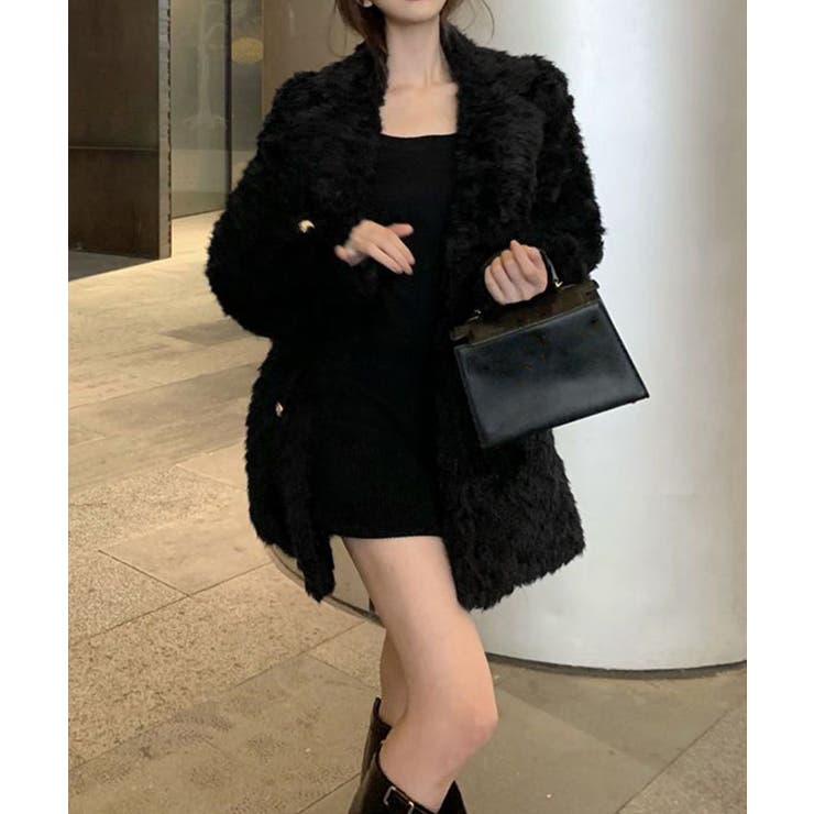 レディース フェミニン暖かボアジャケット きれいめフェイクファーコート | SUNSHINE CLOSET | 詳細画像10 