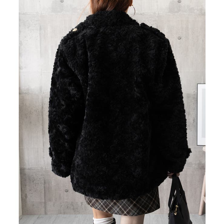 レディース フェミニン暖かボアジャケット きれいめフェイクファーコート | SUNSHINE CLOSET | 詳細画像18 