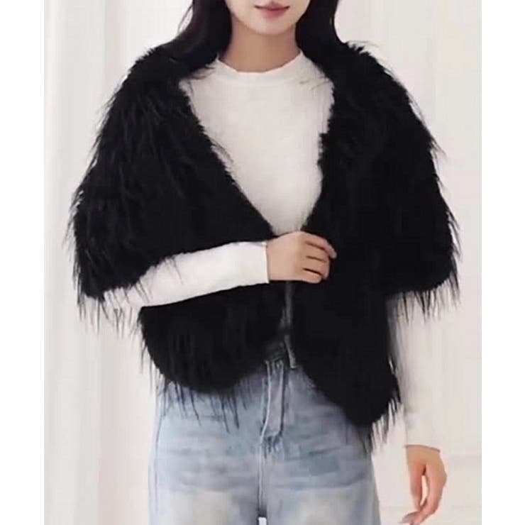 ファーケープ ファーショール 防寒肩掛け[品番：AGCW0006981