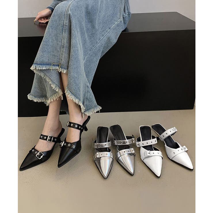 ダブルベルトバックルミュールサンダル レディース 履きやすい | SUNSHINE CLOSET | 詳細画像11 
