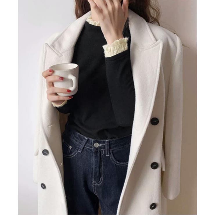 レースフリル付きハイネックリブニットソー | SUNSHINE CLOSET | 詳細画像10 